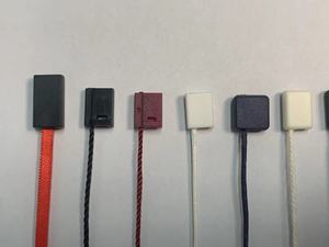 Comúnmente uso Hang Tag String Loop Poliéster negro Hangtag String Seal Lock para ropa - Product Image 6