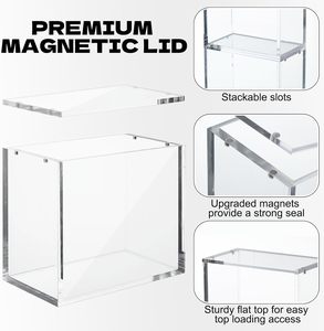 <span class=keywords><strong>Custom</strong></span> Fit Excepcional Claridade Booster Acrílico Caso Side Open Lid Secure Hold para PKMN Collectibles - Product Image 3