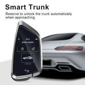 B-MW otomatik kilit GPS akıllı uzaktan anahtarsız giriş Push Start/Stop araba anahtarı ile yeni LCD dokunmatik ekran evrensel araçlar için - Product Image 3