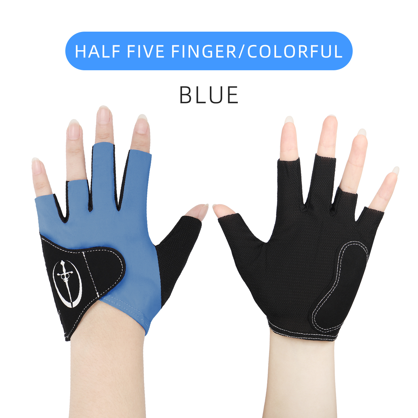 Blue-Half Five Fingers