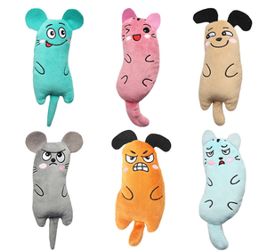 Juguete para gatos Catnip Toys para gatos Catnip relleno de dibujos animados ratones gato dentición masticar juguete duradero e interactivo - Product Image 1
