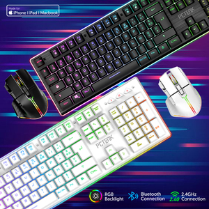 PCTENK USB Backlit LED 104 Keys <strong>Keyboard</strong> <strong>and</strong> <strong>Mouse</strong> Combos Home Notebook <strong>Desktop</strong> <strong>Computer</strong> Latest Gaming <strong>Keyboard</strong> <strong>Mouse</strong> Set - Product Image 2