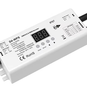 D4-WPS LED denetleyici 4 kanal sabit voltaj IP67 su geçirmez DMX512 RDM dekoder - Product Image 1