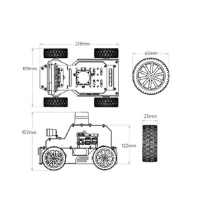 MentorPi-A1 Smart Car con telaio Ackermann, navigazione a mappatura visiva, programmazione ROS2, fotocamera di profondità, Raspberry Pi 5 (16GB) - Product Image 4