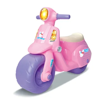 EN71 çocuklar esnek scooter üzerinde binmek araba motosiklet için 3-6 +, çok fonksiyonlu bebek bebek bisikleti araba elektrikli müzik ve ışık ile