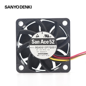 Sanyo 9GA0512P7G001 52x15mm 12V DC 1.56W rulman yüksek performans düşük güç CPU sunucu kasası eksenel soğutma fanı - Product Image 1