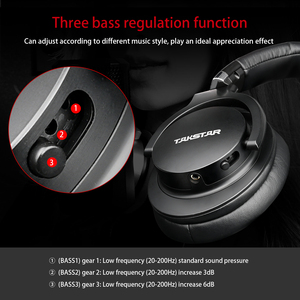 Profesyonel stüdyo monitör kulaklıklar 50 Mm dinamik tip Surround Stereo kablolu Dj kulaklık müzik mikser oyun kulaklık için