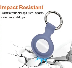 Tùy Chỉnh Mềm <span class=keywords><strong>Silicone</strong></span> Trường Hợp Chống Mất Trường Hợp GPS Pet Định Vị Tracker Trường Hợp Móc Chìa Khóa Móc Bao Gồm Cho Apple Airtags - Product Image 3