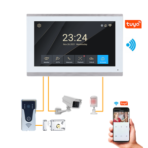 Tuya 10 pulgadas Wifi Intercom Monitor 1080P Video Phone Door Bell Detección de movimiento Grabación de video Pantalla grande Sistema de intercomunicación inteligente - Product Image 1