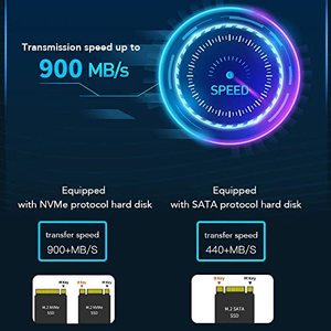 ขายร้อน 1TB/2TB NVME SATA Clone M.2 SSD สถานีเชื่อมต่อ USB 3.1 ประเภท C 10Gbps ภายนอก SSD Dock M Key B + M รองรับ HDD - Product Image 4