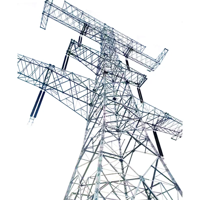 Menara transmisi listrik galvanis menara baja kekuatan kualitas tinggi 200KV 300KV 400KV