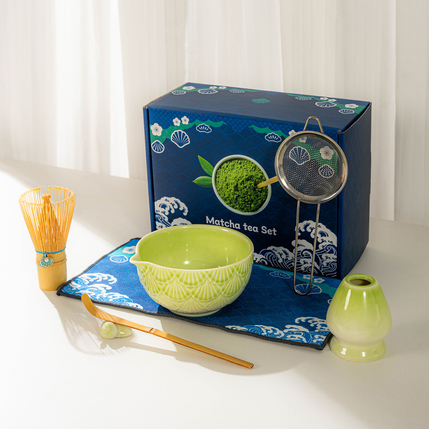 7pcs set -- apple green