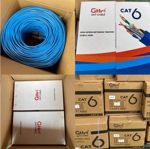 สายเคเบิลเครือข่ายแลน23AWG Cat6 305เมตรเครือข่าย CCTV UTP BLUE CAT 6สายเคเบิลเครือข่าย6A สีแดง - Product Image 2
