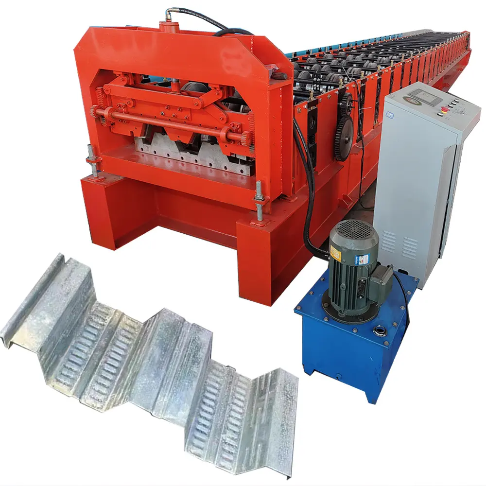 Máquina formadora de rolos para andaimes de piso de aço e metal fabricada na China.