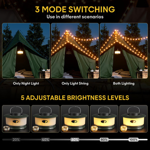 Camping <strong>String</strong> Lights,Rechargeable Camping Lights <strong>String</strong> <strong>with</strong> 4 Lighting Modes,Waterproof LED Hanging Camping Tent Light - Product Image 5