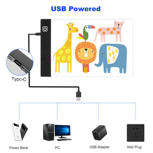 Fabrika fiyat ayarlanabilir 3 seviyeleri parlaklık Usb güç A5 Led ışık yazma çizim grafik kurulu Led çizim kurulu - Product Image 5
