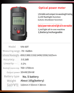 VINTOOL vendita calda FTTH Kit di strumenti in fibra con mannaia e misuratore di potenza ottica e guasto visivo WiFi 4G 3G reti CFS-3 cavo di rilascio - Product Image 6