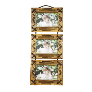 Yeni tasarım 4x6 ahşap çerçeve bambu ve çam ahşap resim çerçevesi fotoğraf çerçevesi 3 fotoğraf - Product Image 4