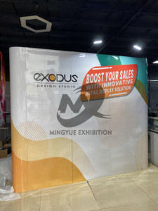 Magnetic Suction Type Straight Backdrop Foldable for <strong>Pop</strong> <strong>up</strong> <strong>Displays</strong> with Aluminum <strong>Frame</strong> for Portable Advertising &amp; Trade Show - Product Image 5