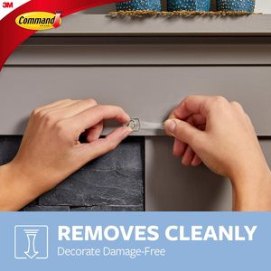 3M Command Clips de decoración Ganchos pequeños transparentes con 3M Command Clear Refill Strips Command Mini Hook Organizar sin daños - Product Image 5