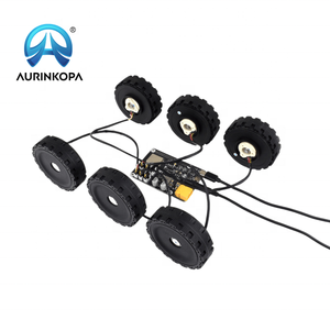 La scheda Driver del servomotore ad azionamento diretto (B) integra ESP32 e il circuito di controllo 2.4G WiFi per il motore del mozzo DDSM400 e il lampone Pi 5/4B