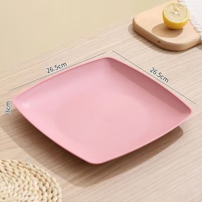 Large square plate 2626cm-1 pink