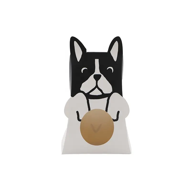प्यारा किफायती रचनात्मक सुंदर कार्टून कुत्ते के आकार की चॉकलेट कैंडी छोटे उपहार बैग पैकेजिंग पेपर बॉक्स