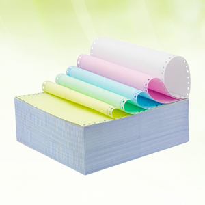 Papel continuo de alta calidad para impresión de ordenador, hoja de papel sin carbón NCR personalizada de 1-6 capas