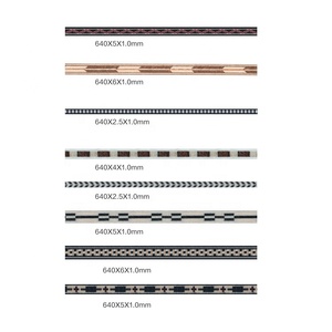 <strong>Pretty</strong> and Colorful Guitar Binding Stripped Backboard Center Inlaid with Wood Veneer Patterned Edge Strips - Product Image 2