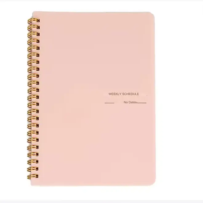 ใหม่ที่กําหนดเอง 2024 โน๊ตบุ๊ควาระบบประจําวันรายสัปดาห์รายเดือนเกลียวOrganizer A5 โน้ตบุ๊คกําหนดการวางแผนวาระบบPu Note Book