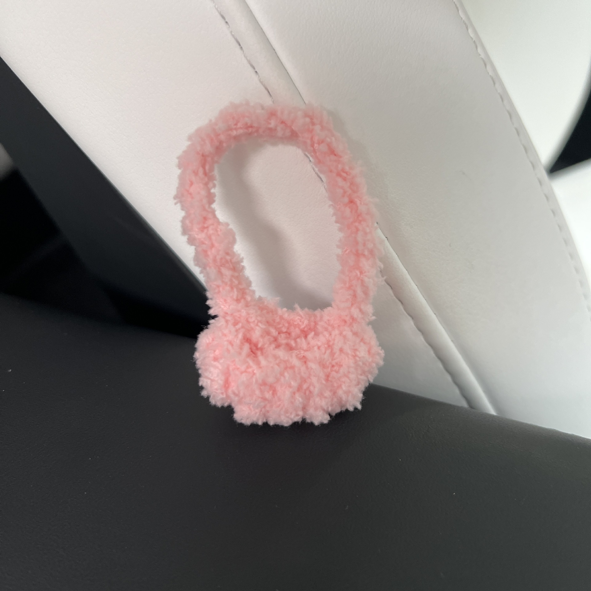 Pink velvet bag
