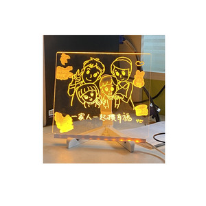 可擦透明亚克力DIY移动写字板家用发光二极管手写价格黑板发光信息摊 - Product Image 5