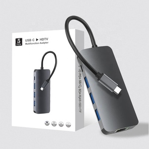 HUB USB a 64 porte 20 in 1Super velocità per trasferimento dati Multi porta adattatore alimentato Gigabit Ethernet RJ45 tipo c Hub 3.0 Usb - Product Image 5