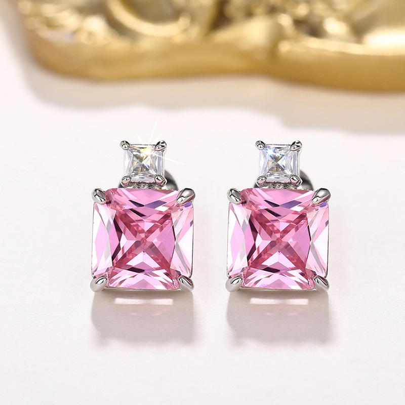 Boucles d'oreilles roses E3010