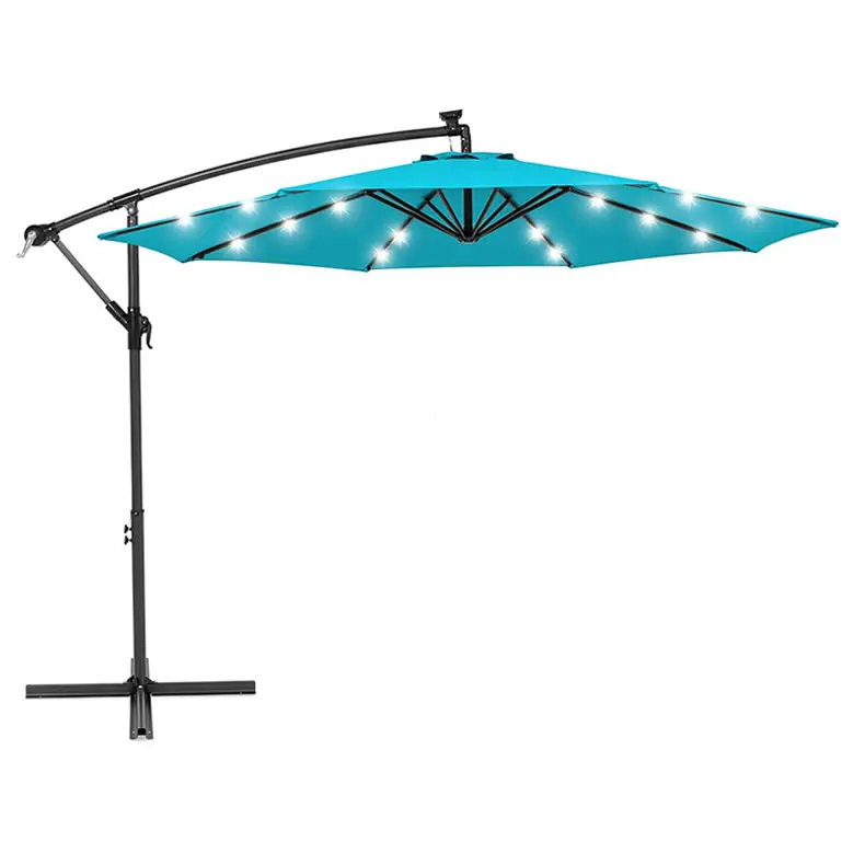 Wholesale Nice Price Durable Popular LED hanging Umbrella UV Protected Parasol Patio Umbrella With Crank Handle