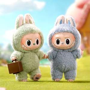 POP MART LABUBU V1エキサイティングなマカロンシリーズビニールぬいぐるみ人形かわいいおもちゃLabubuブラインドボックスミステリーボックス固定Labubu