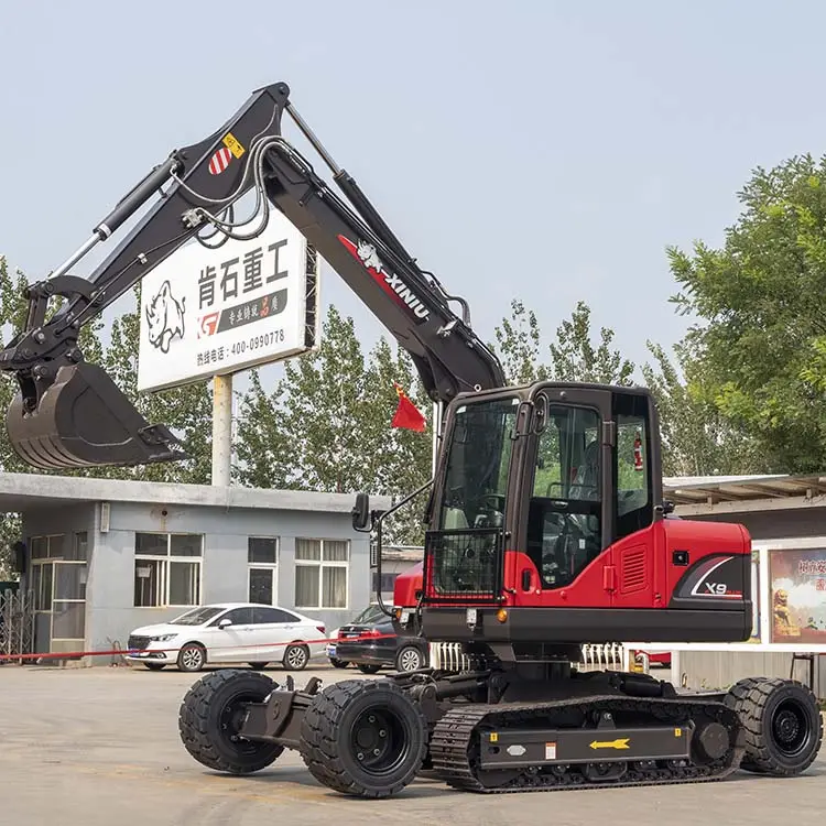 Micro pneu de borracha pequeno mini rodas escavador para venda hidráulica da china escavadora