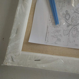 ชุดภาพเขียนสีน้ำมันแบบ DIY ทันสมัยพร้อมกรอบพิมพ์ลายสัตว์เสือเสือดาวแมวบนผ้าลินินด้วยตัวเลข - Product Image 4