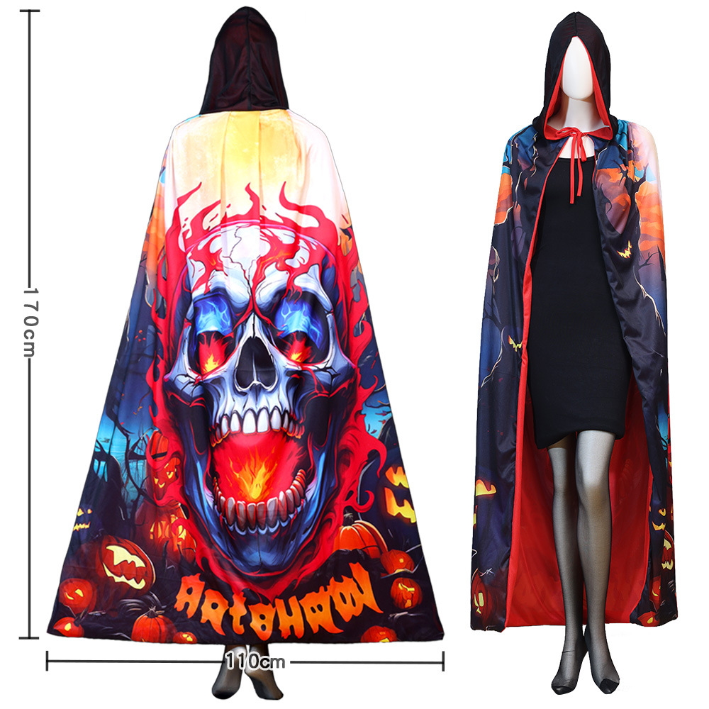 Flame Skull Cape-Large