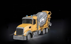 LONGXI 1:24 6CHリモコンセメントミキサートラックおもちゃ2.4Grcミキサーモデルおもちゃミキサーランナー360度回転