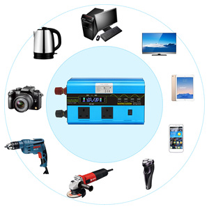 1600w 3200w <strong>DC</strong> 12V to <strong>AC</strong> 220v LCD Display Remote Control Pure Sine Wave <strong>Power</strong> Inverter Charger - Product Image 3