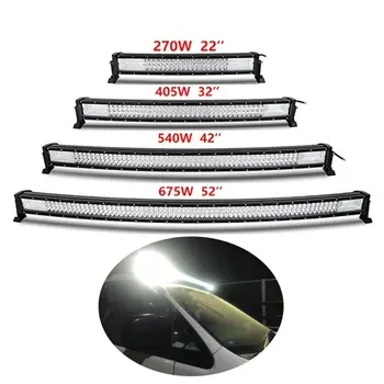 Bara LED 22 32 42 50 52'' Inch Curved LED Light Bar COMBO Led Work light 7D bar Driving Offroad Car Truck 4x4 SUV ATV 12V 24V