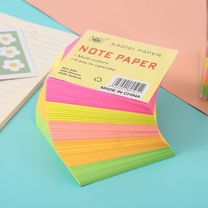 Bloc de notas personalizados al por mayor, cubos de papel coloridos, Bloc de notas no viscoso, bloque de papel, cubos de notas