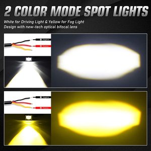 2022 yeni ürün RGB U9 çift renkli LED çalışma ışık spot led mini projektör lens - Product Image 5