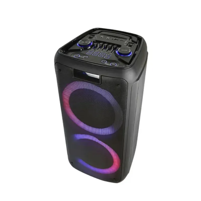 T Dual 8 Inch LED Light Bluetooth Party DJ Speaker Kit 100w Bluetooth Speaker Portable Entouré Sound Speaker For Outdoor