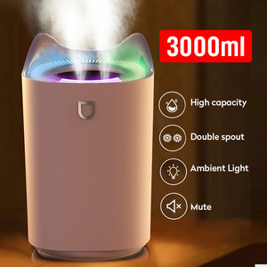 3L Large Capacity Double <strong>Nozzle</strong> LED Light Humidifier Ultrasonic 3000ml Essential Oil <strong>Diffuser</strong> H2o Room Car Air Humidifiers - Product Image 1