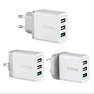 Factory Wholesale PD18W QC 3.0 US and Europe <strong>Plug</strong> 3 USB Ports <strong>Multi</strong> Compatible Fast Charging Travel Phone <strong>Adapter</strong> Wall Charger - Product Image 2