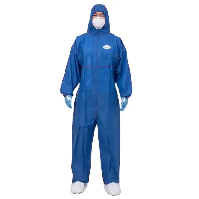 Disposable Anti Static Clothing Type 5/6 Flame Retardant SMS Coverall Jumpsuit