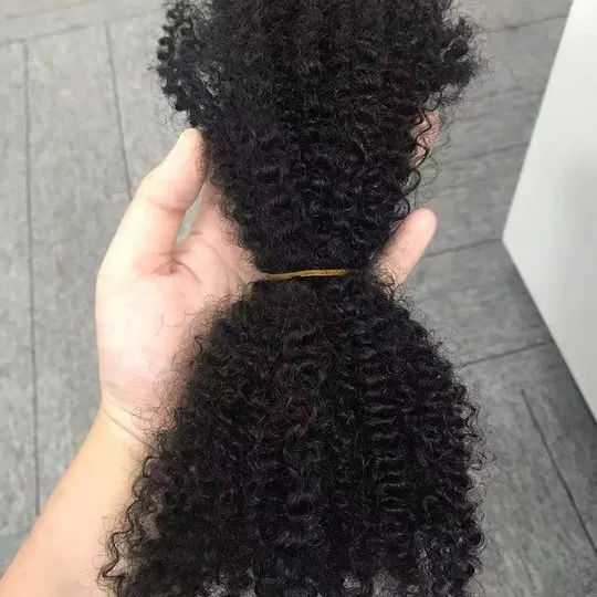 Cabelo humano cabelo a granel Afro kinky encaracolado textura