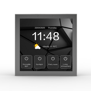 M4 4-Zoll-Smart-Touch-Wandschalter für zu Hause Hotel Verwenden Sie Tuya Zigbee 3.0 4CH Relais Dimmer Mehrsprachiger Sensor für Vorhänge Made PC